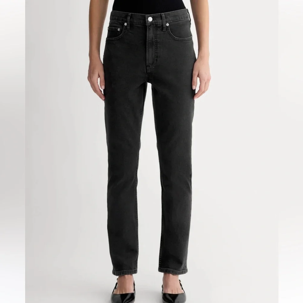 Everlane High-Rise Ankle Jeans Washed Black Size 26 Women’s Ankle Cut Stretch - Picture 1 of 9